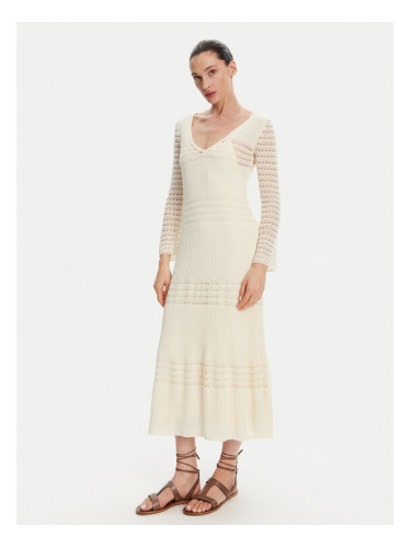 Pepe Jeans Плетена рокля Paulina PL953712 Бежов Slim Fit