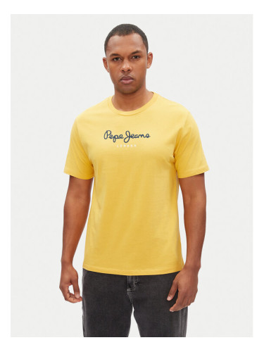 Pepe Jeans Тишърт Eggo N PM508208 Жълт Regular Fit