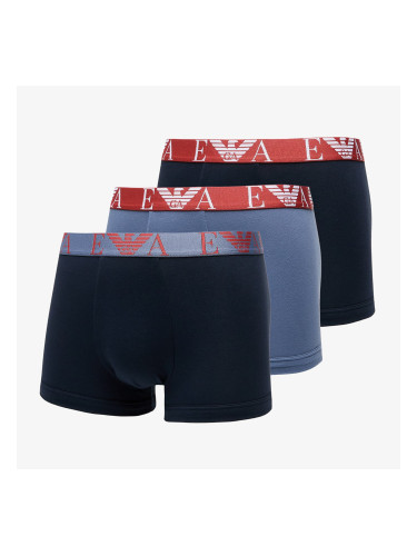 Боксерки EA7 Emporio Armani 3-Pack Trunk Armani Blu/ Vin Indi/ Ar.Blu M