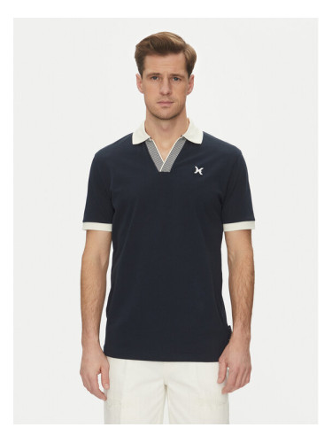 Richmond X Тениска с яка и копчета UMP25168PO Тъмносин Regular Fit