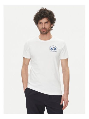 La Martina Тишърт Vernie MAR009 JS206 Бял Regular Fit