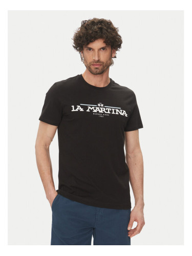 La Martina Тишърт Aguer MAR304 JS206 Черен Regular Fit