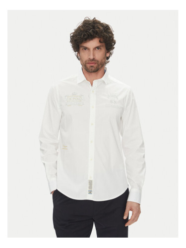 La Martina Риза Aaron MACE30 PP483 Бял Regular Fit