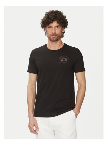 La Martina Тишърт Vernie MAR009 JS206 Черен Regular Fit