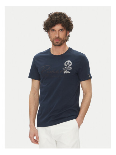 La Martina Тишърт Algernon MAR300 JS206 Тъмносин Regular Fit