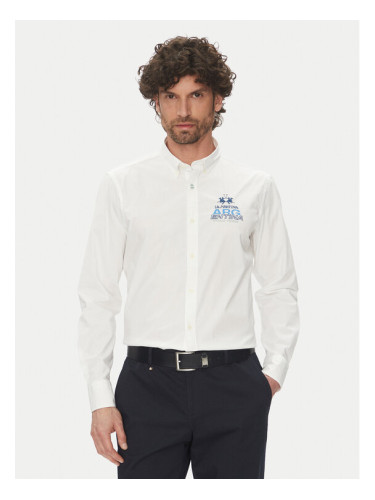 La Martina Риза Alfred MAC601 PP483 Бял Regular Fit