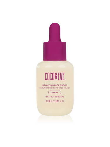 Coco & Eve Sunny Honey Bronzing Face Drops автобронзантни капки за лице Dark Tan (new) 30 мл.