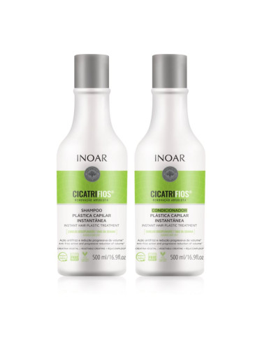 INOAR CicatriFios комплект за увредена и крехка коса 2x500 мл.