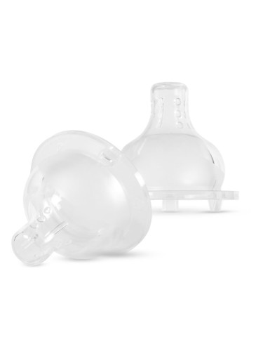 Baboo Premium Silicone Teat Medium Flow биберон за шише 3m+ 2 бр.