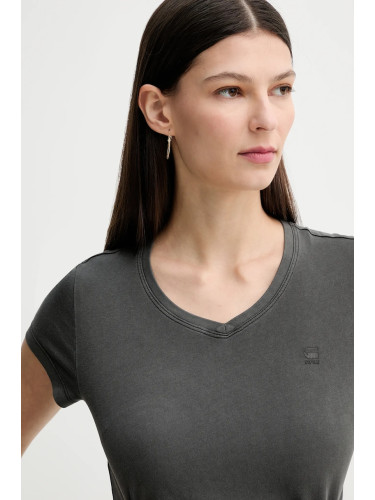 Памучна тениска G-Star в черно