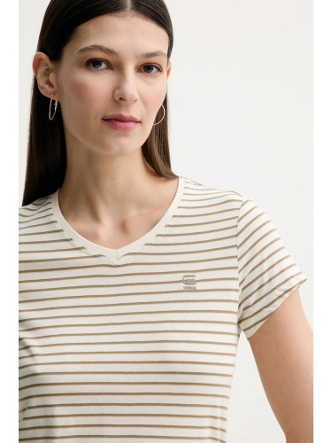 Памучна тениска G-Star в зелено