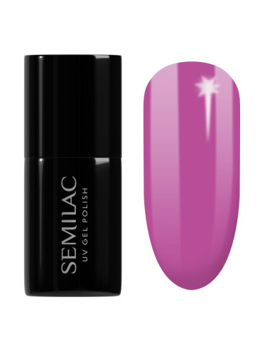 Semilac UV Hybrid Pastel Neons гел лак за нокти с използване на UV/LED лампа цвят 601 Neon Pink Punch 7 мл.