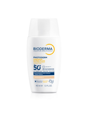 Bioderma Photoderm XDefense Tinted защитна тонирана течност за лице SPF 50+ цвят 01 Very Light 40 мл.