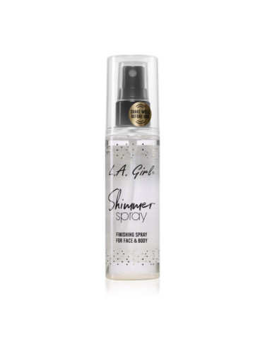 L.A. Girl Cosmetics Shimmer Spray фон дьо тен фиксатор за лице и тяло цвят Gold 80 мл.