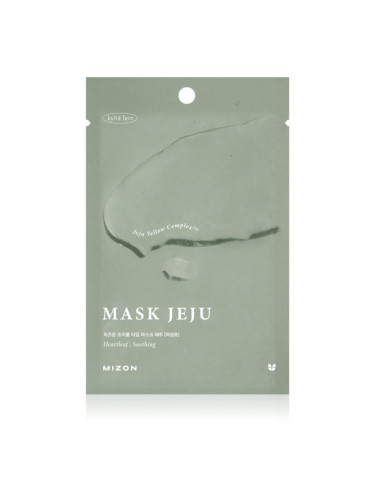 Mizon Joyful Time Jeju Heartleaf успокояваща платнена маска за суха и раздразнена кожа 23 гр.