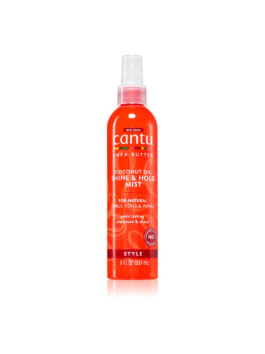 CANTU Shea Butter Shine&Hold mist хидратираща мъгла за блясък на къдрава и чуплива коса 237 мл.