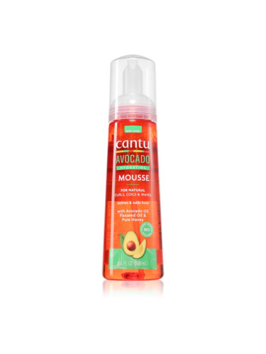 CANTU Avocado Styling Mousse стилизиращ гел за чуплива и къдрава коса 248 мл.