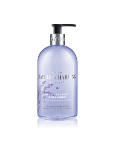 Baylis & Harding Wild Lavender & Geranium течен сапун за ръце с хидратиращ ефект 500 мл.