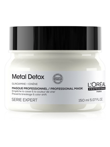 L’Oréal Professionnel Serie Expert Metal Detox дълбоко подхранваща маска за боядисана и увредена коса 150 мл.