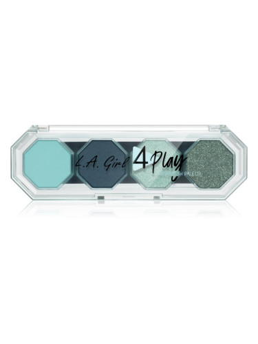 L.A. Girl Cosmetics 4 Play палитра сенки за очи цвят All Nighter 3.2 гр.
