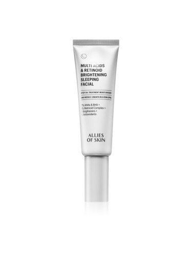 Allies of Skin Multi Acids & Retinoid Brightening Sleeping Facial освежаваща маска за лице 48 мл.