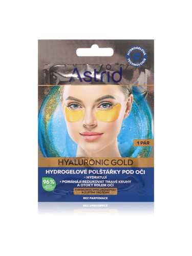 Astrid Hyaluronic Gold маска за очи против бръчки, отоци и черни кръгове 2 бр.