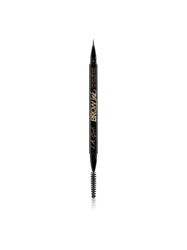 L.A. Girl Cosmetics Brow Ink маркер за вежди с четка цвят Dark Brown 0.45 мл.