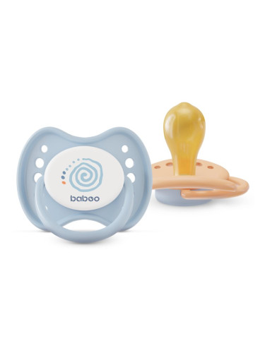 Baboo Soothers Round Latex with Case биберон Blue Haze 6-12 m 2 бр.