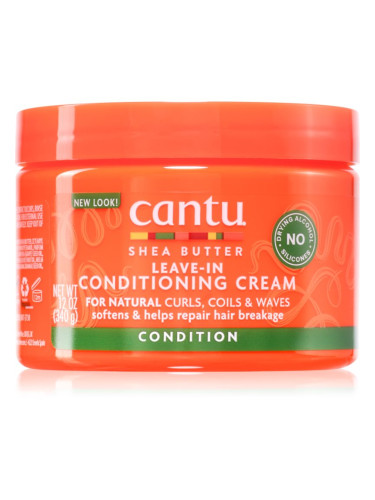 CANTU Shea Butter Leav-In Cond Cream балсам без отмиване за чуплива и къдрава коса 340 гр.