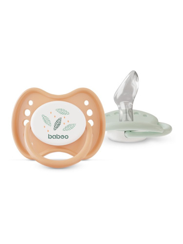 Baboo Soothers Silicone Orthodontic with Case биберон Peachy Keen 0-6 m 2 бр.