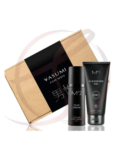 Комплект за мъже Почистващ гел и Крем за лице YASUMI Men Kit