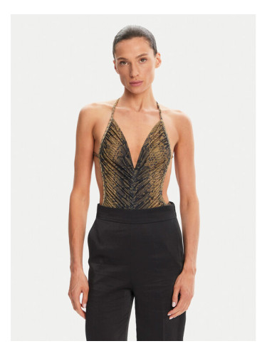 NORMA KAMALI Боди Mio KK424XPL165302 Кафяв Slim Fit