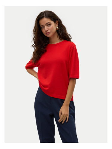 Vero Moda Пуловер Silje 10320460 Червен Oversize