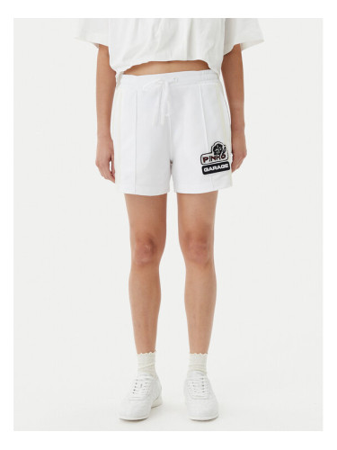PINKO Спортни шорти Max Shorts Interlock Tecni 105271 A2MD Бял Regular Fit