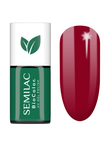 Semilac UV Hybrid BioColor гел лак за нокти с използване на UV/LED лампа цвят 729 Dark Cherry 7 мл.