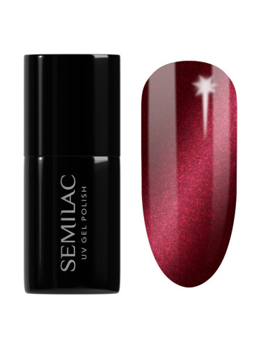 Semilac UV Hybrid Silk Effect гел лак за нокти с използване на UV/LED лампа цвят 467 Red Candle Flash 7 мл.