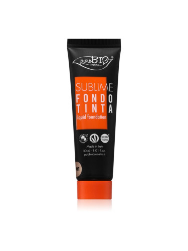 puroBIO Cosmetics Sublime течен фон дьо тен цвят 01 30 мл.