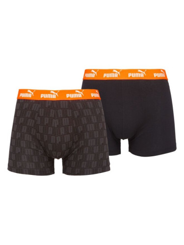 Puma MEN CAT LOGO PRINT BOXER 2P Мъжки боксерки, черно, размер