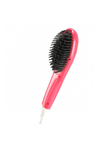 Четка за изправяне на коса Elite SB-0438, 50W, Керамична плоча, Авто изключване, Контрол на температурата, Розов