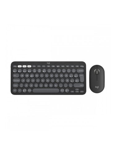 Клавиатура с мишка Logitech Pebble 2 Combo Графит Испанска Qwerty