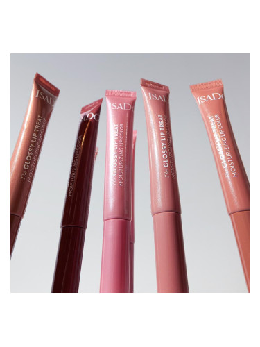 Гланц за обем с хидратираща и подхранваща формула IsaDora Glossy Lip Treat