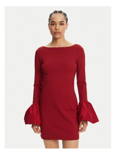 STAUD Коктейлна рокля Hawthorne R24R2225PF Червен Slim Fit