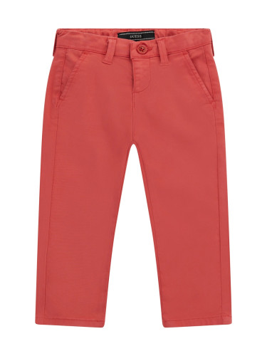 Бебешки панталон в червен цвят с бродерия Guess