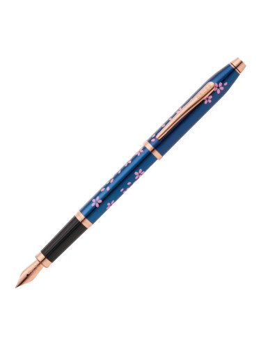 Писалка Cross Century II Cherry Blossom - Blue Lacquer with Rose Gold Trim