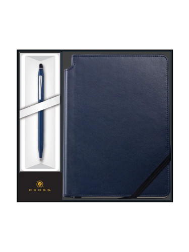 Комплект Cross Click™ - Midnight Blue, химикалка и тефтер, А5