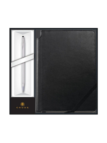Комплект Cross Classic Century® - Lustrous Chrome, химикалка и тефтер, А5
