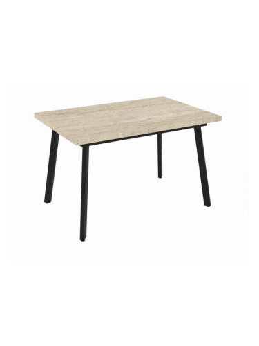 Трапезна маса LINI разтегателна, травертин/черно