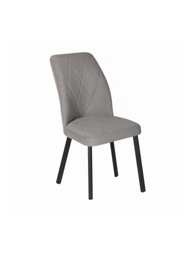 Трапезен стол VIKA, Светло сиво/черно