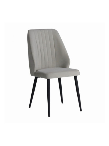 Трапезен стол RIVA, Светло сиво/черно