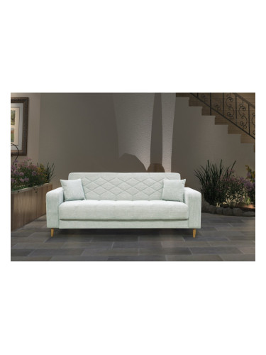 Диван тройка MELISA, Разтегателен, Сив меланж